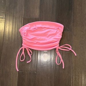 SHEIN Pink Cinched Cropped Tube Top Size XS